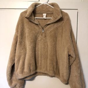 Cropped Sherpa Pullover